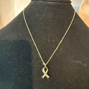 WillLand Ribbon Pendant Necklace made with Swarovski Crystals